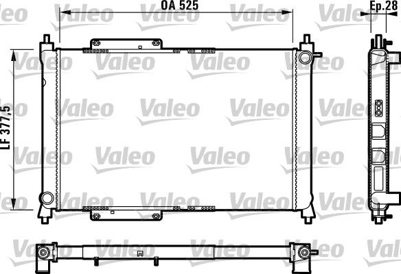 Kühler, Motorkühlung VALEO 731816