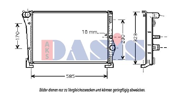 Kühler, Motorkühlung AKS DASIS 300002N