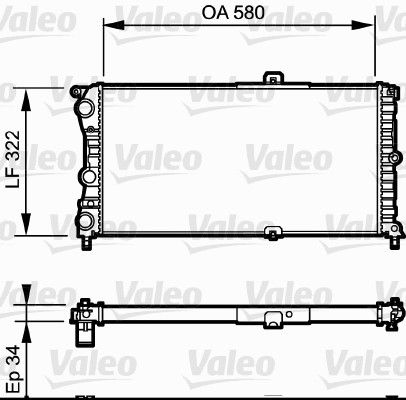 Kühler, Motorkühlung VALEO 730980