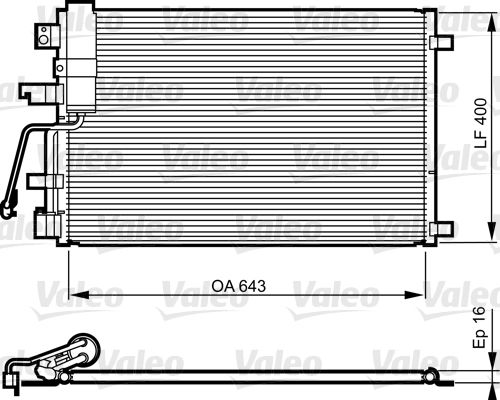 Kondensator, Klimaanlage VALEO 814010