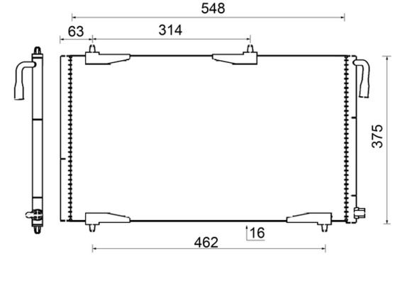 Kondensator, Klimaanlage MAHLE AC501000S
