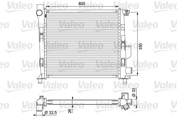 Kühler, Motorkühlung VALEO 701724