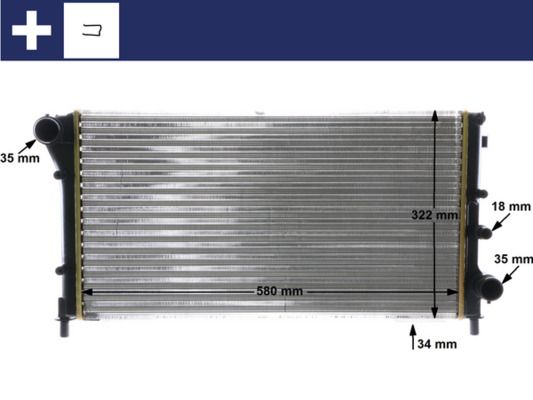 Kühler, Motorkühlung MAHLE CR1453000S