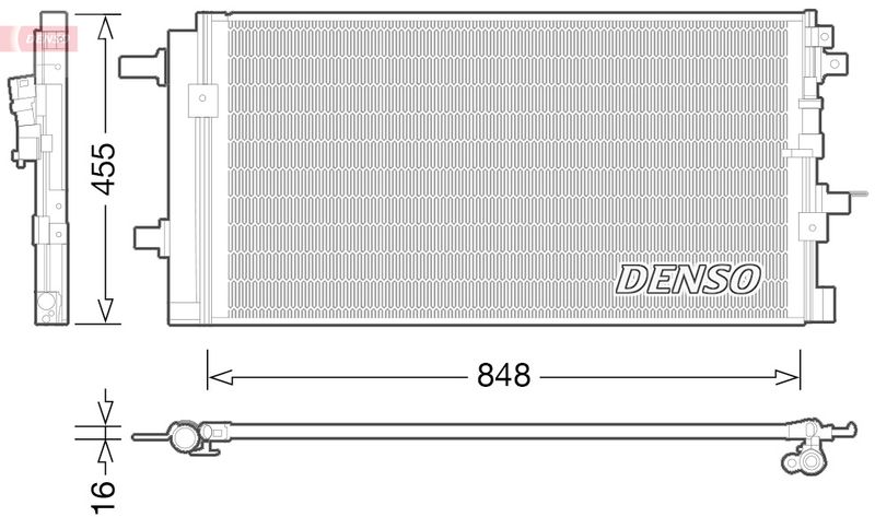 Kondensator, Klimaanlage DENSO DCN02023