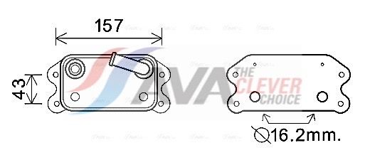 Ölkühler, Motoröl AVA QUALITY COOLING VO3169