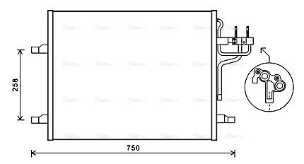 Kondensator, Klimaanlage AVA QUALITY COOLING fda5483