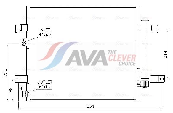 Kondensator, Klimaanlage AVA QUALITY COOLING FT5488D