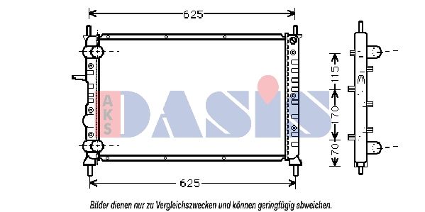 Kühler, Motorkühlung AKS DASIS 080047N