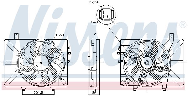 Lüfter, Motorkühlung NISSENS 850052