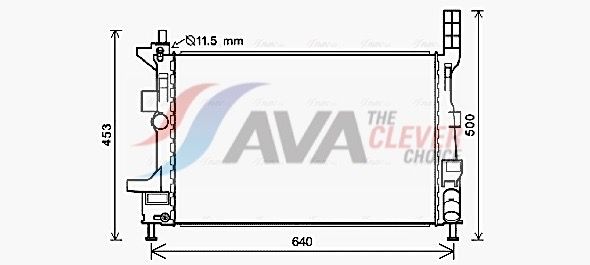Kühler, Motorkühlung AVA QUALITY COOLING FD2578