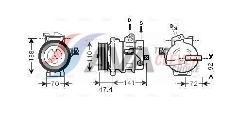 Kompressor, Klimaanlage AVA QUALITY COOLING AUAK188