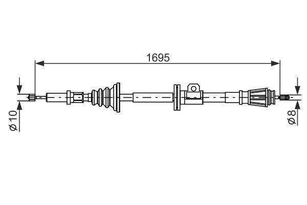Seilzug, Feststellbremse BOSCH 1 987 482 262
