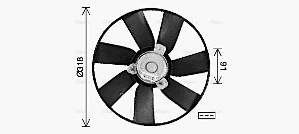 Lüfter, Motorkühlung AVA QUALITY COOLING vn7550