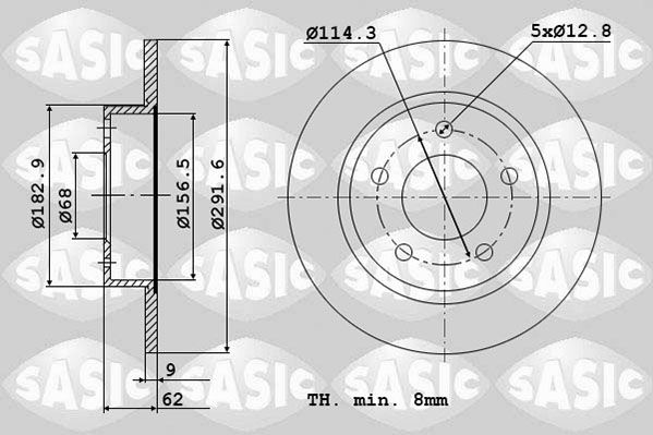 Bremsscheibe SASIC 6106065