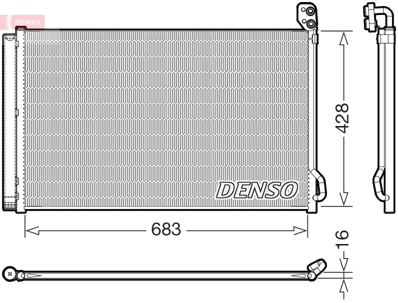 Klimakondensator Klimakühler Denso DCN99083