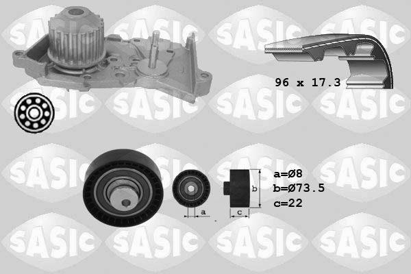 Wasserpumpe + Zahnriemensatz SASIC 3904026