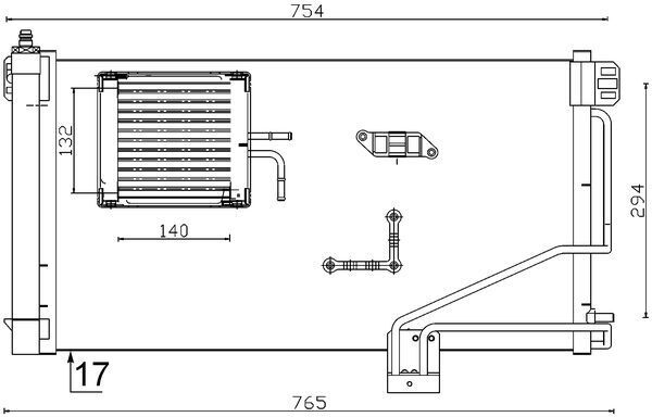 Kondensator, Klimaanlage MAHLE AC346000S