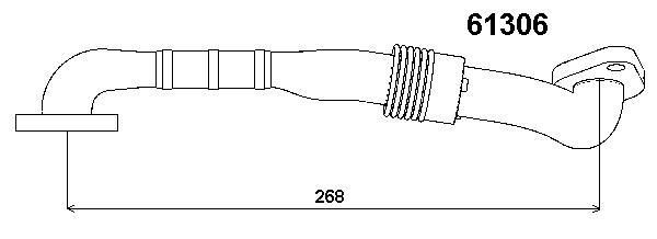 Rohrleitung, AGR-Ventil BORGWARNER 61306D