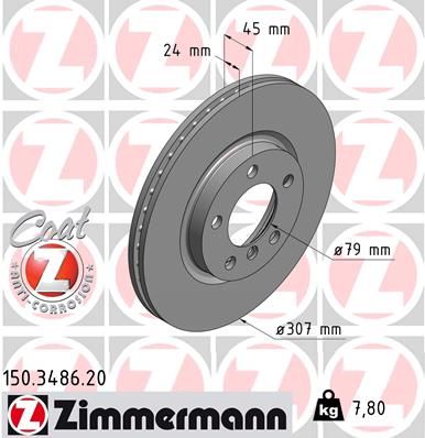Bremsscheibe ZIMMERMANN 150.3486.20