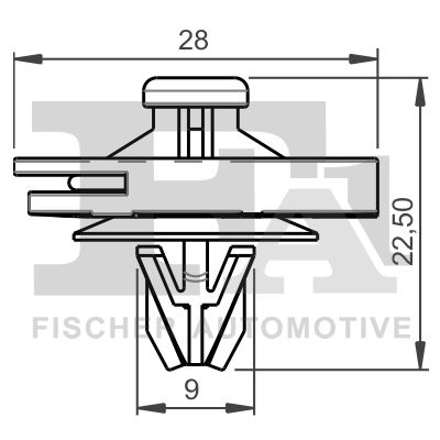Clip, Zier-/Schutzleiste FA1 11-40026.5