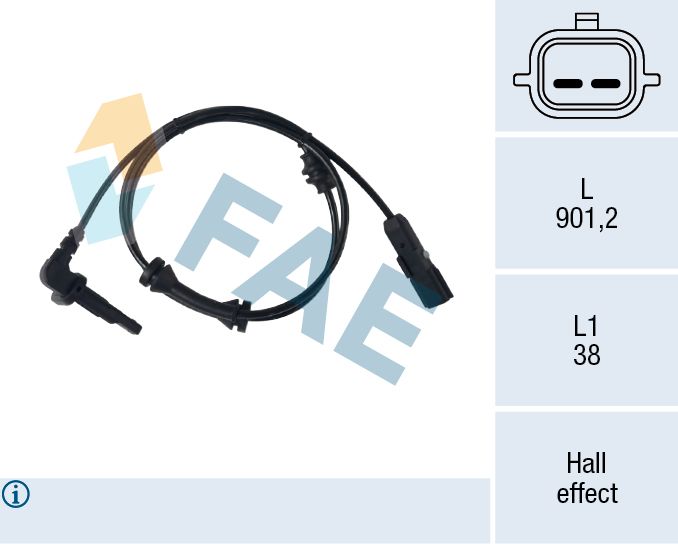 Sensor, Raddrehzahl FAE 78772