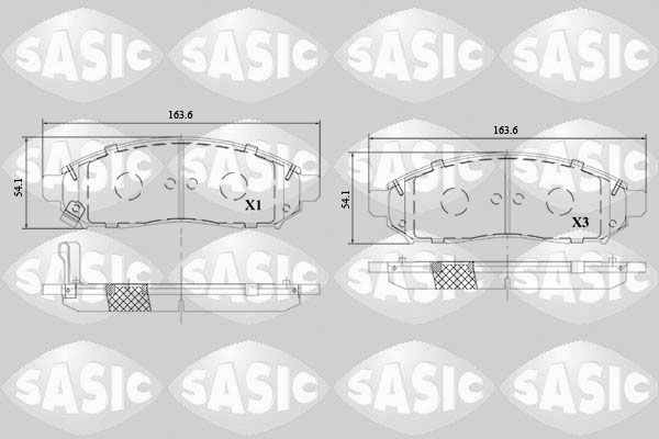 Bremsbelagsatz, Scheibenbremse SASIC 6216118