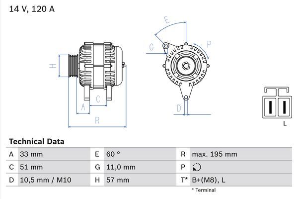 Generator BOSCH 0986081060