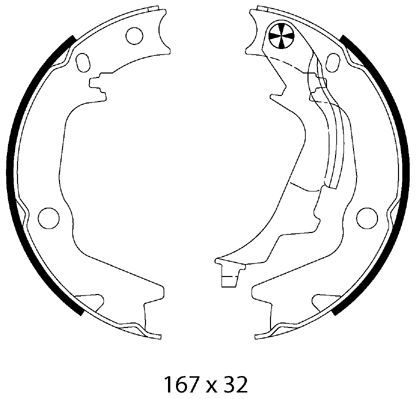 Bremsbackensatz, Feststellbremse METZGER MG 227