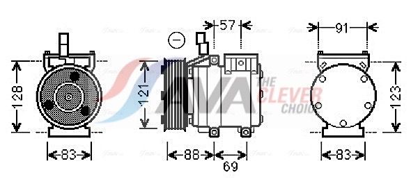 Kompressor, Klimaanlage AVA QUALITY COOLING HYAK258