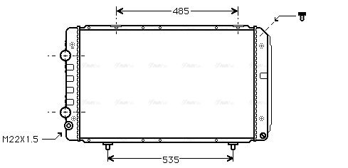 Kühler, Motorkühlung AVA QUALITY COOLING pe2147