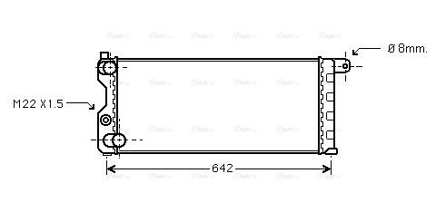 Kühler, Motorkühlung AVA QUALITY COOLING fta2074