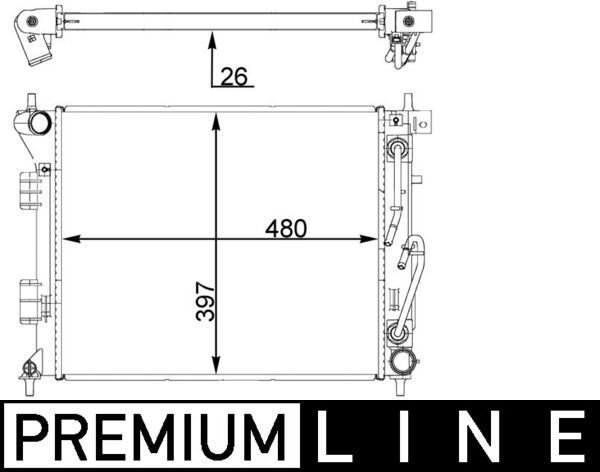 Kühler, Motorkühlung MAHLE CR1405000P