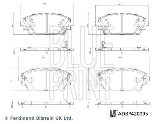 Bremsbelagsatz, Scheibenbremse BLUE PRINT ADBP420095
