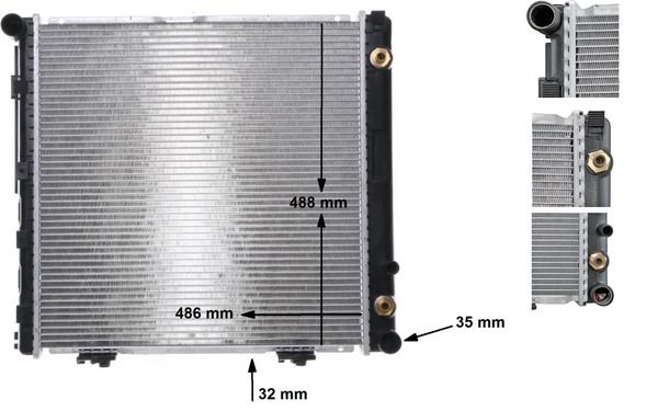 Kühler, Motorkühlung MAHLE cr 291 000s