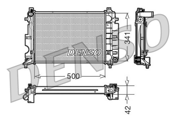 Kühler, Motorkühlung DENSO DRM25014