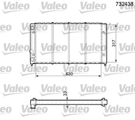 Kühler, Motorkühlung VALEO 732438