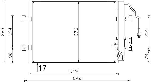 Kondensator, Klimaanlage MAHLE AC348000S