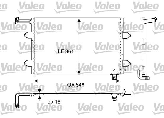 Kondensator, Klimaanlage VALEO 816910