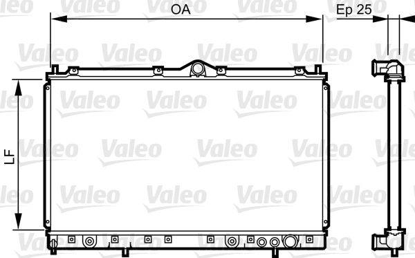 Kühler, Motorkühlung VALEO 731640