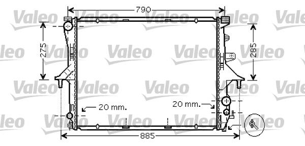 Kühler, Motorkühlung VALEO 734739
