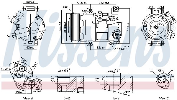 Kompressor, Klimaanlage NISSENS 89516