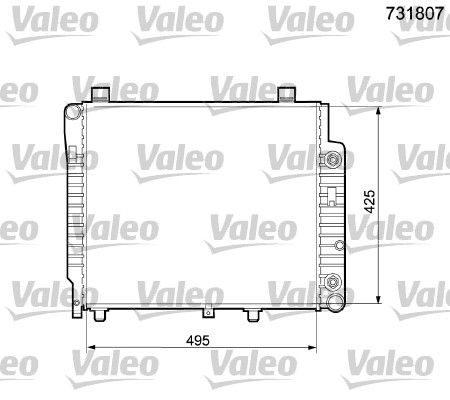 Kühler, Motorkühlung VALEO 731807