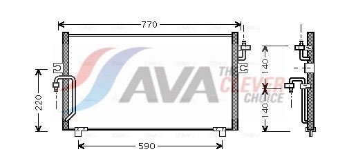 Kondensator, Klimaanlage AVA QUALITY COOLING DN5182