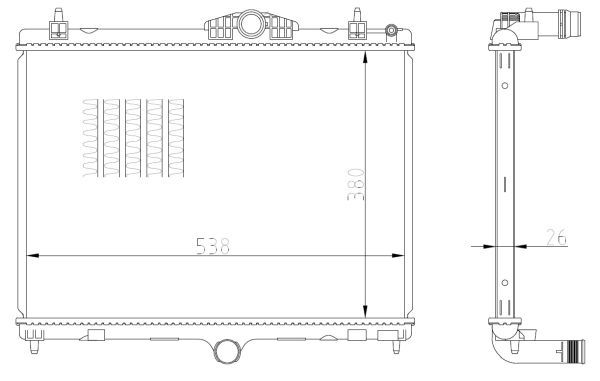 Kühler, Motorkühlung NRF 550027
