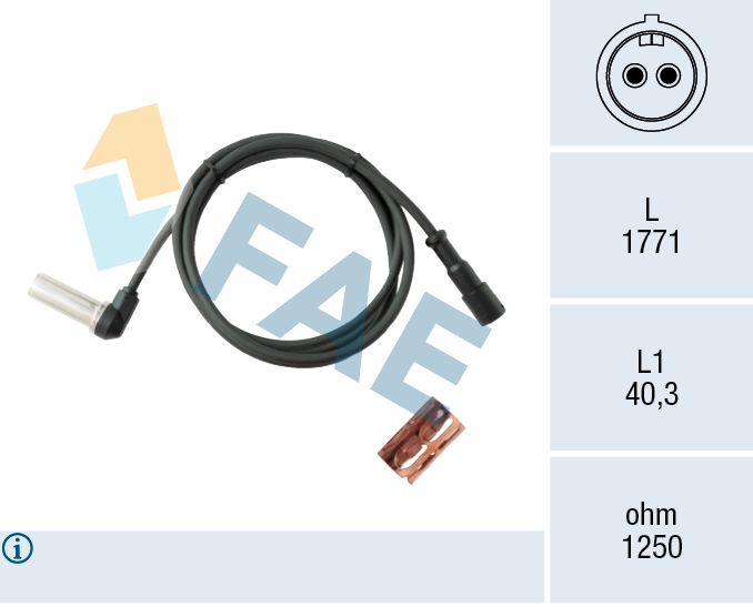 Sensor, Raddrehzahl FAE 78646