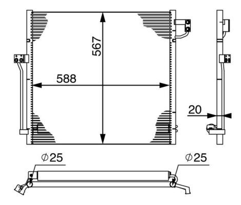 Kondensator, Klimaanlage MAHLE AC41000S