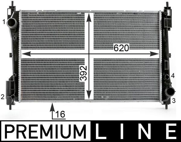 Kühler, Motorkühlung MAHLE CR1996000P