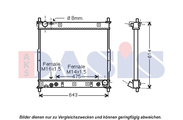 Kühler, Motorkühlung AKS DASIS 510121N