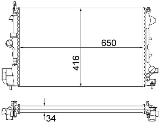 Kühler, Motorkühlung MAHLE CR835001S