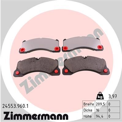 Bremsbelagsatz Bremsbeläge ZIMMERMANN 24553.960.1
